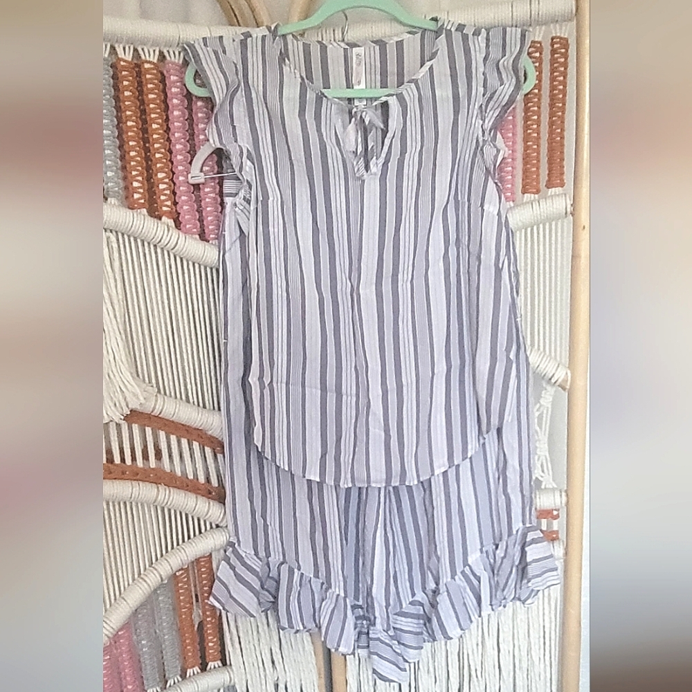 Target Gilligan & O'malley Striped Ruffle Pajama Set